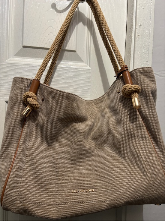 Michael Kors Handbags - Michael Kors Beige Canvas Tote Bag